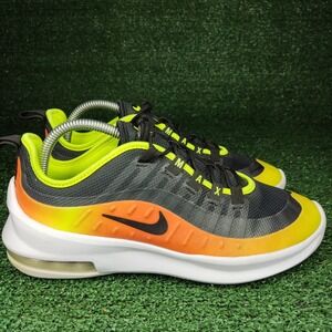 Nike Sneakers Kids 6.5Y Black Air Max Axis AV7590-001 Volt Orange Athletic Shoes